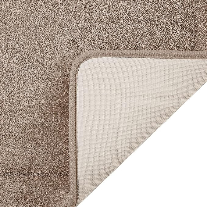 Terry Bath Mats, Set of 2 Memory Foam Bath Rugs, Non-Slip, 100% Polyester, Premium Bathroom Déco... | Amazon (US)
