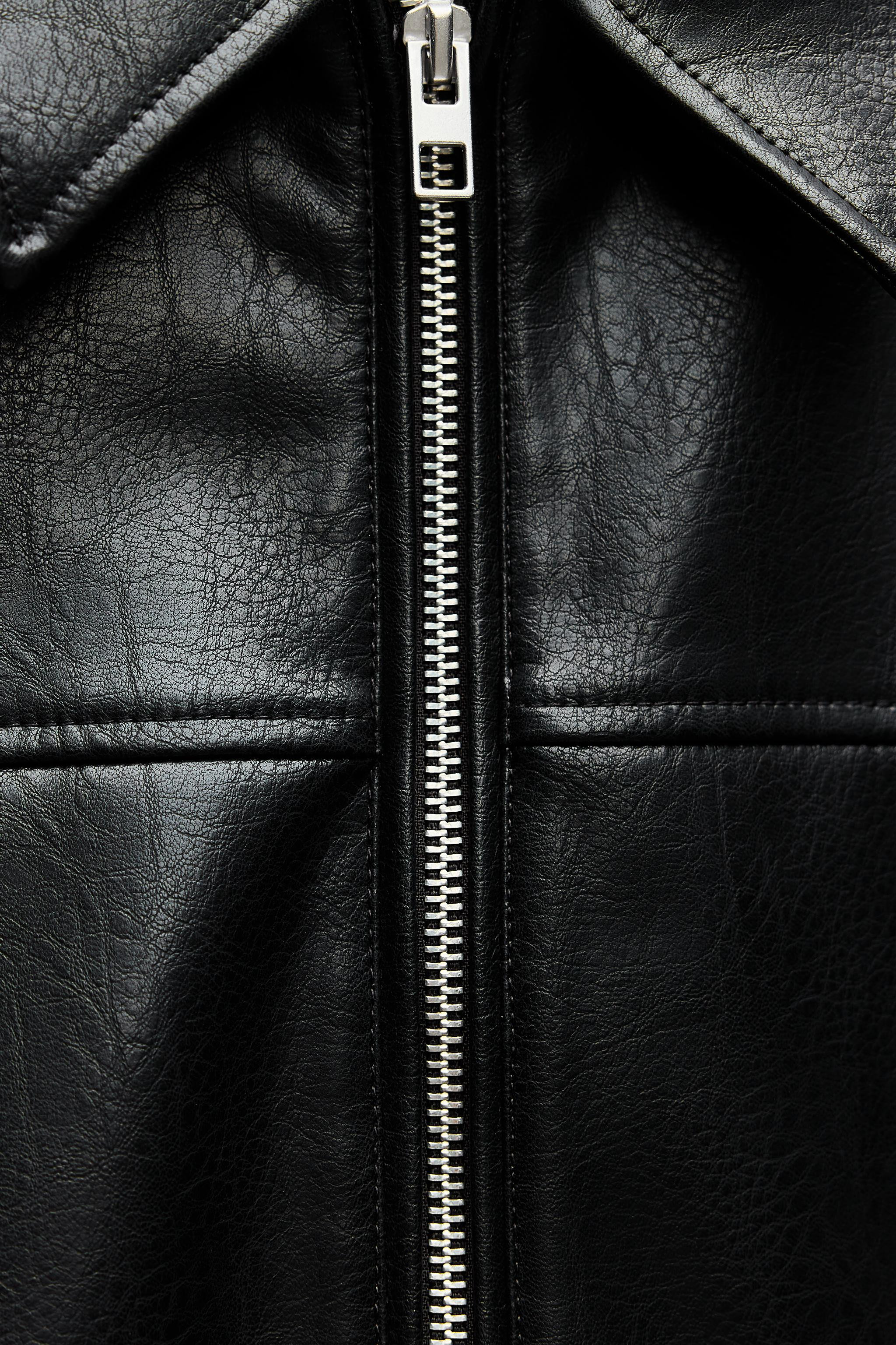 LEATHER EFFECT BOMBER JACKET | Zara UK