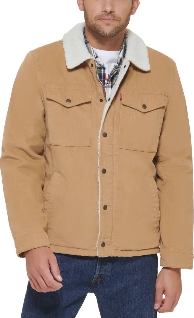 Corduroy Faux Shearling Lined Trucker Jacket | Nordstrom Rack