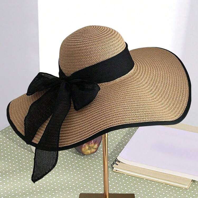 1pc Casual Bohemian Style Straw Hat, Suitable For Vacation Wearing | SHEIN