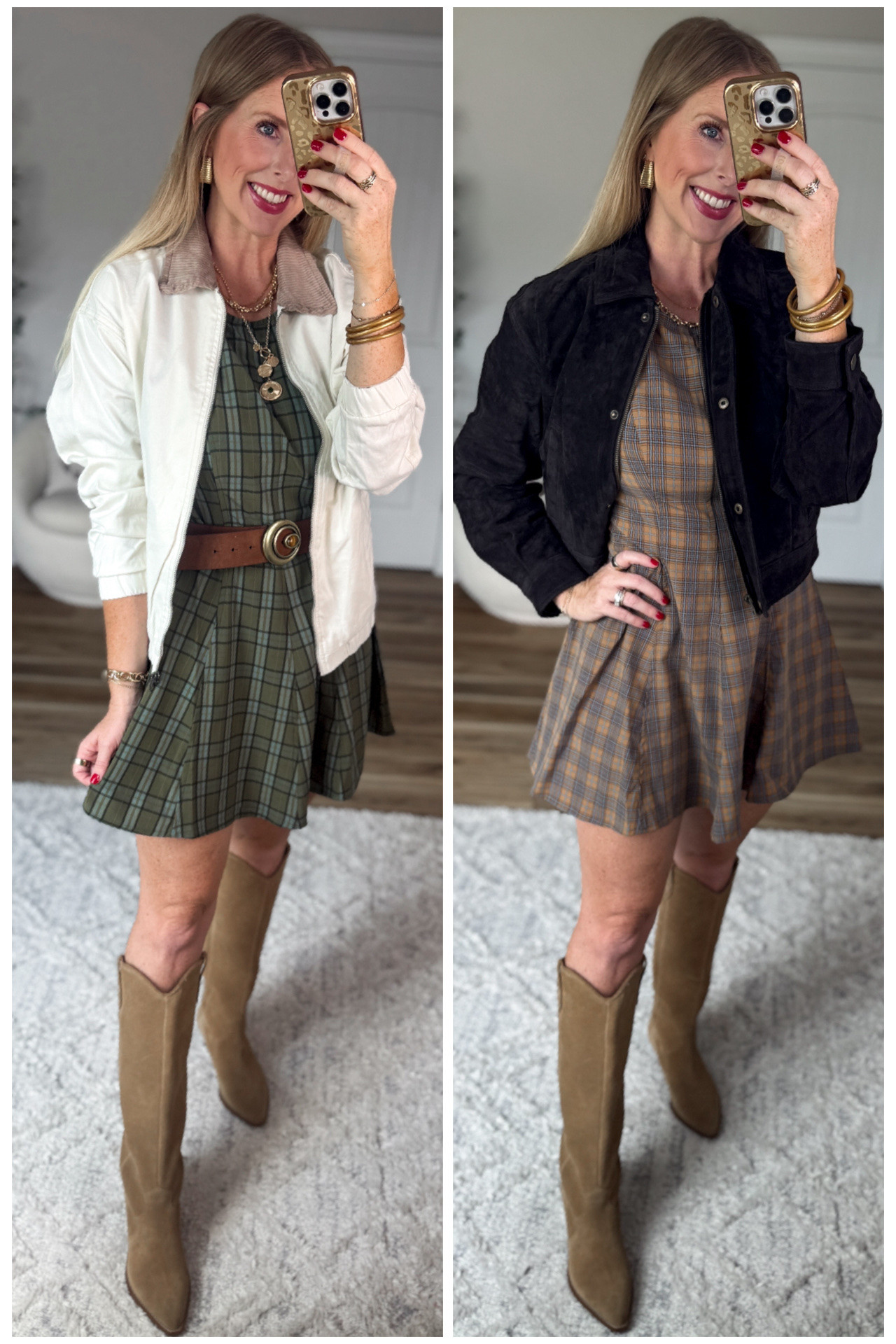 2 versions of this $17 plaid dress from Walmart!

#LTKootd