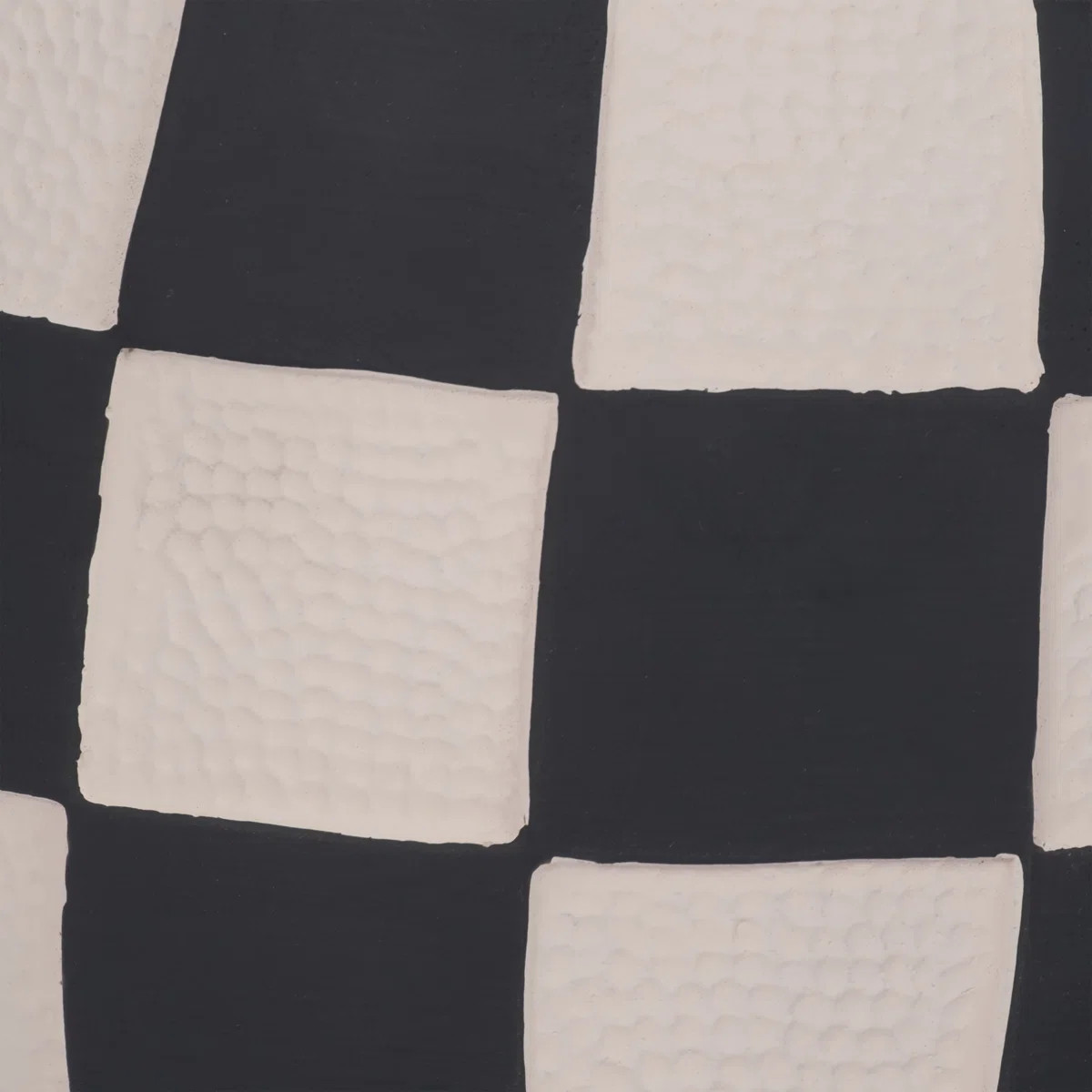 Planter Pottery Cement with Handcrafted Textured Checkered Design and Rounded Silhouette Featurin... | Wayfair North America