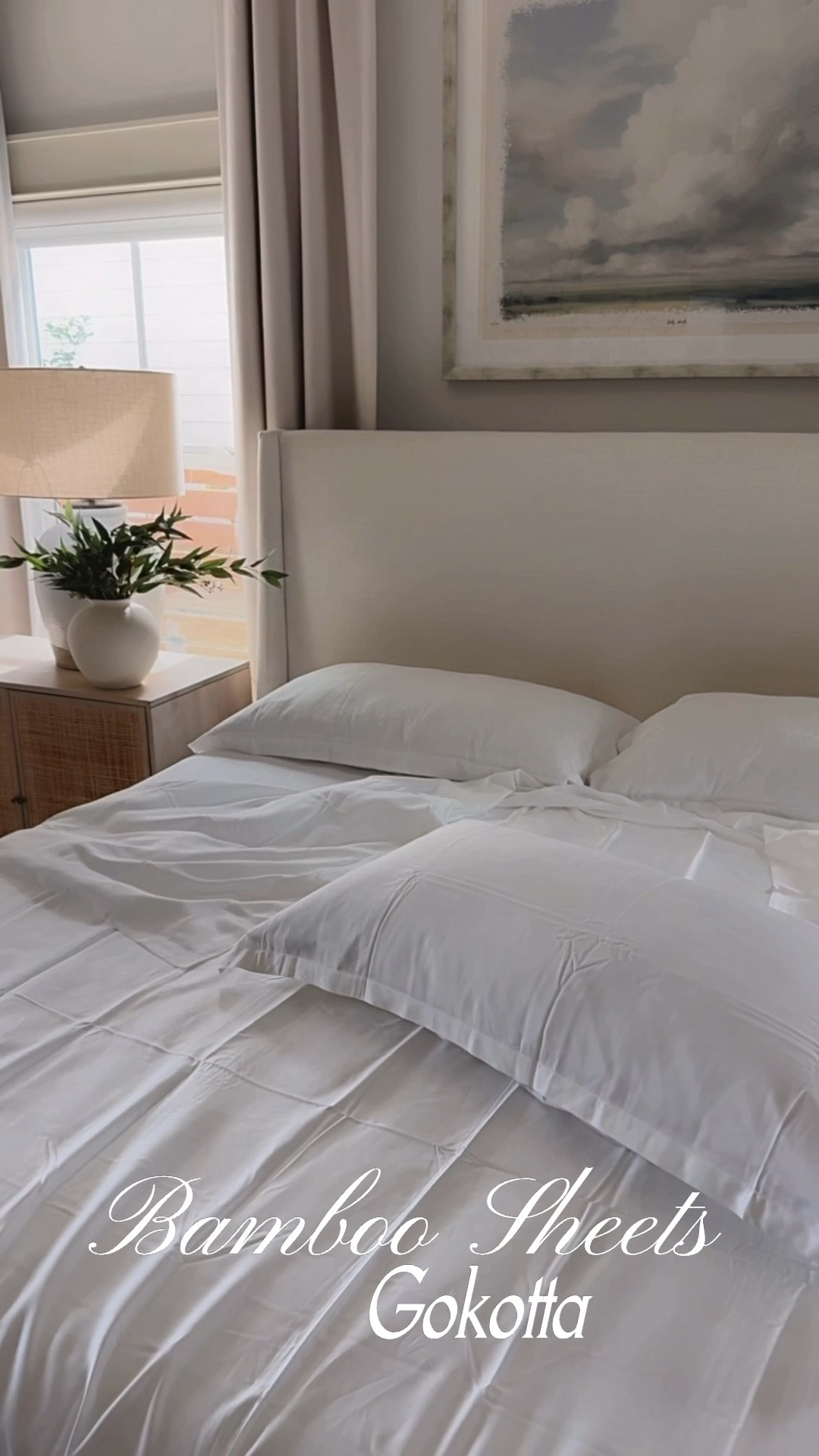 The best sleep you’ll ever have if you’re a hot sleeper! We will not sleep on anything else 💤 worth every cent!!! #gokotta #amazon #sheets #bamboo #bedding #bamboosheets #amazonfind  