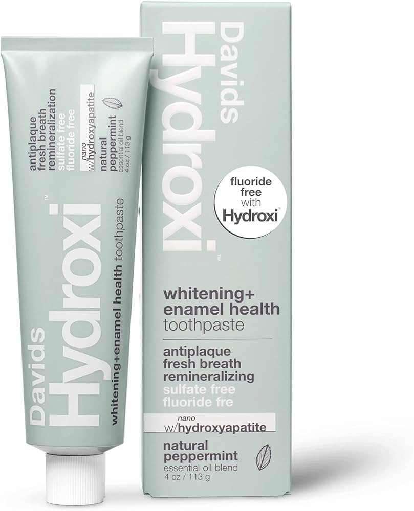 Davids Hydroxi Fluoride Free Nano Hydroxyapatite Whitening + Enamel Health Toothpaste, Antiplaque... | Amazon (US)