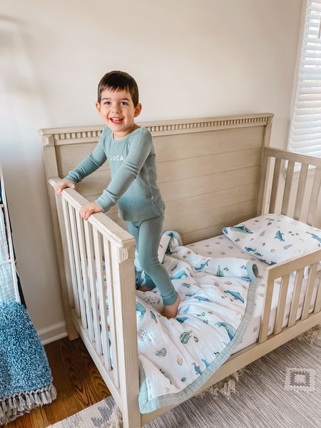 Luca got new toddler bedding with the cutest pattern from Little Unicorn. Shop their Black Friday sale for 30% off site wide plus doorbusters! Linking some of our other favorites from them and his personalized name pajamas  

#LTKhome #LTKCyberWeek #LTKkids