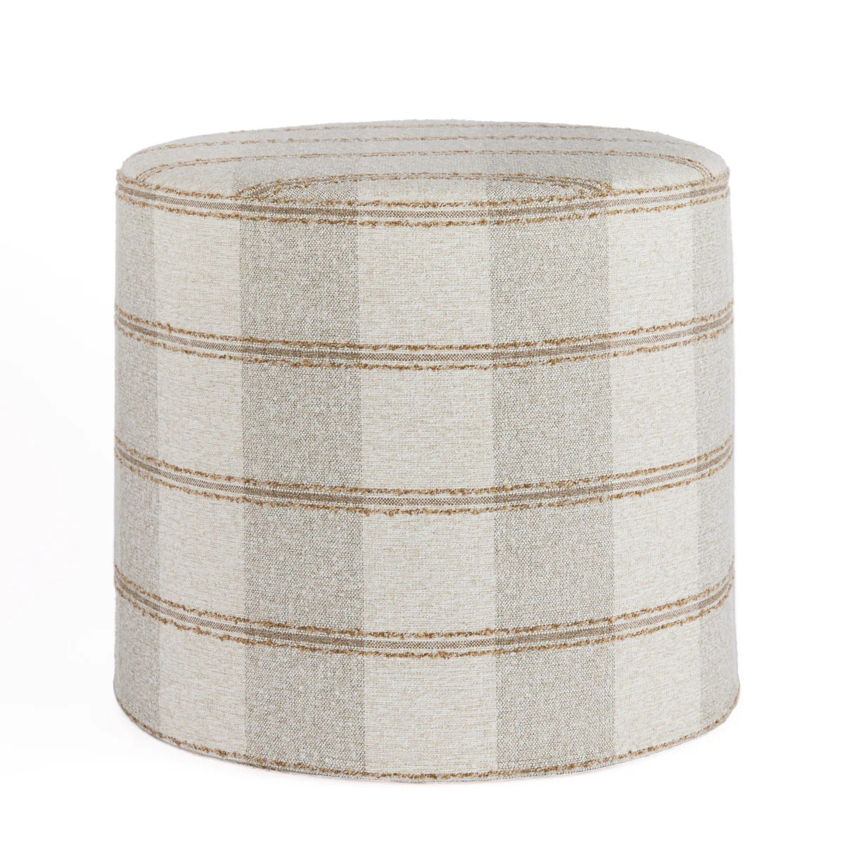 Buckley 18x16 Round Ottoman, Wheat | Tonic Living