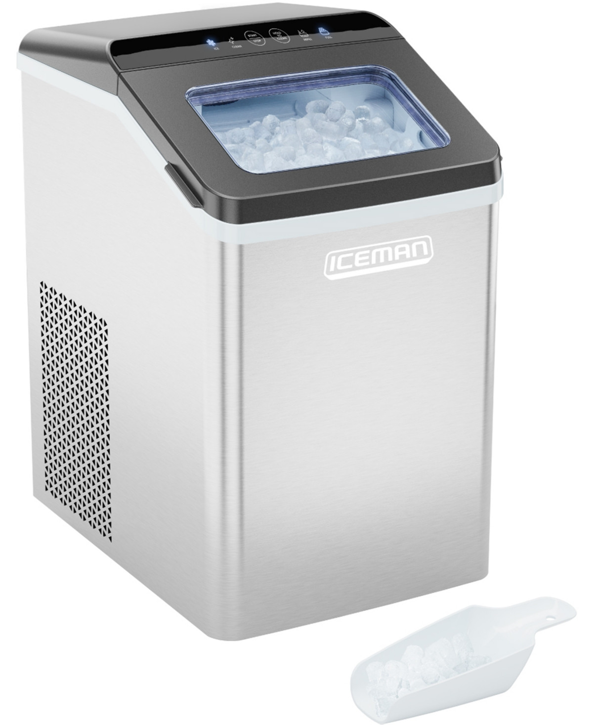 Chefman Iceman The Pebble Countertop Ice Machine - Stainless Steel | Macy's