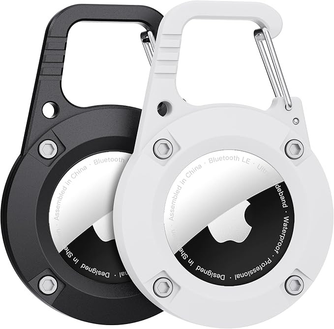 for AirTag Holder 2 Pack(1st & 2nd Generation),Ultra-Durable Apple AirTag Keychain Case with Cara... | Amazon (US)
