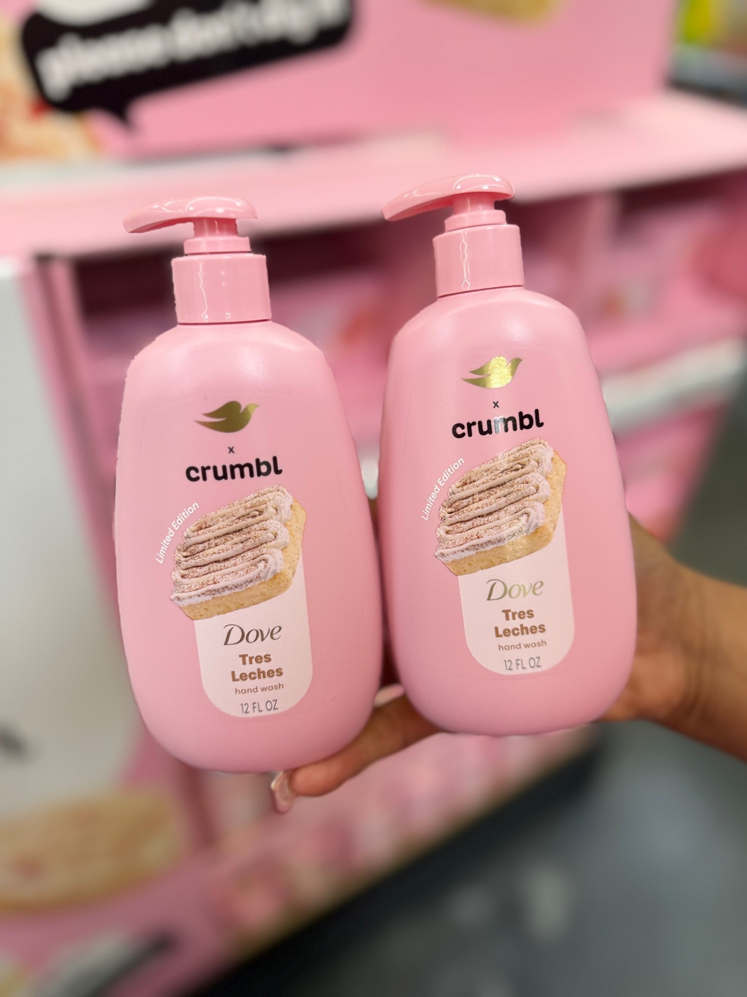 Dove x Crumbl Limited Edition Tres Leches hand soap 🎀 