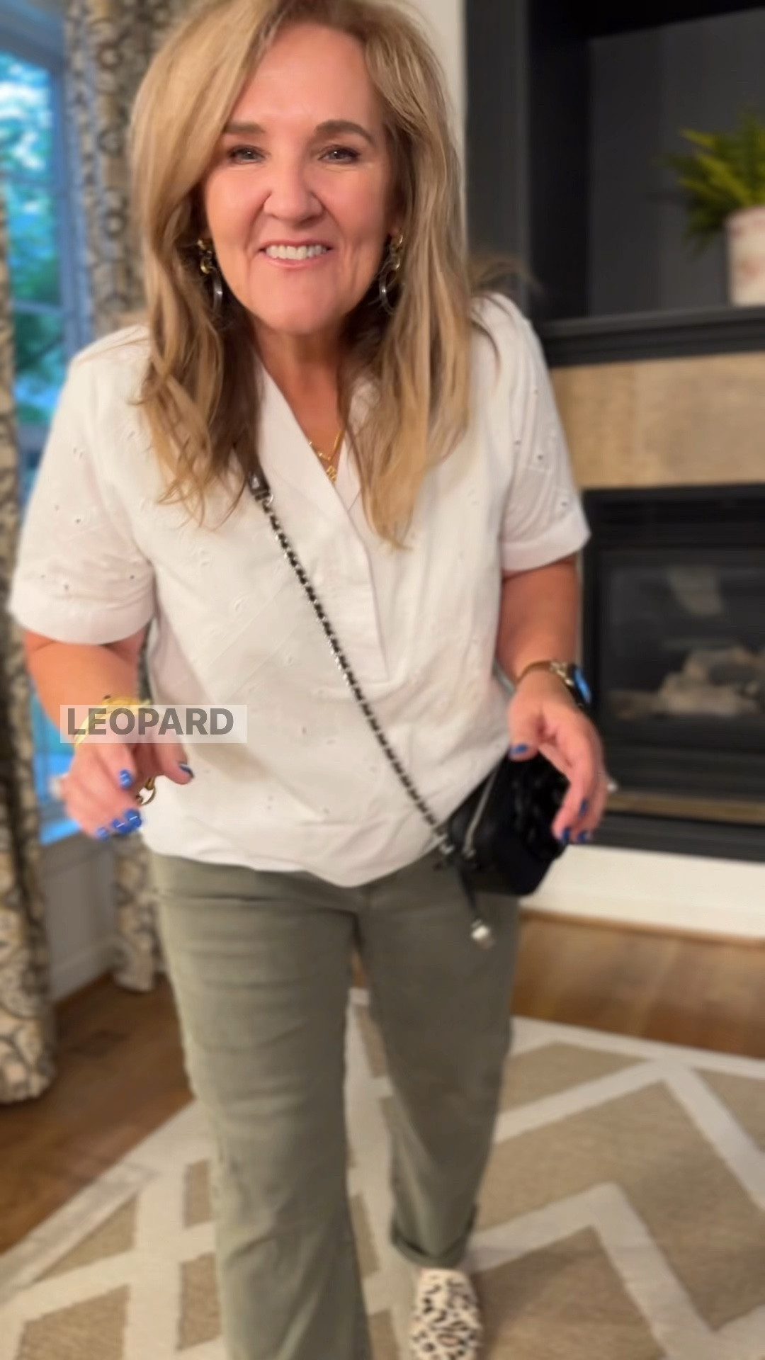 Ready to jump on the animal print leopard craze? Three pieces that are wear now! 
Vest size large blouse size large…it’s oversized. You can size down if you want. I like the options 
And the slides are so fun. Tts. 
Pick one!!

My spanx code NANETTEXSPANX 
MOTHER jeans size up!!! 
Paige chinos you can go smaller size 
Kohls popover get larger size 

#LTKOver40 #LTKBacktoSchool #LTKMidsize