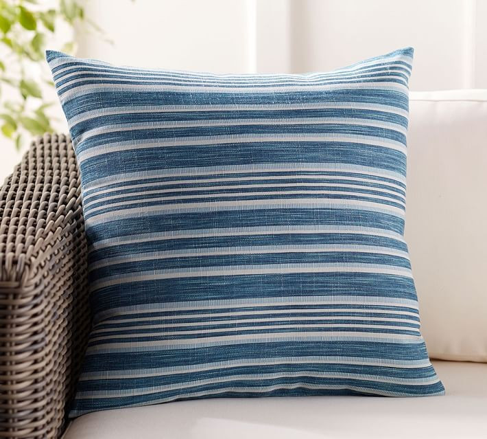 Melilla Striped Indoor/Outdoor Pillows | Pottery Barn (US)