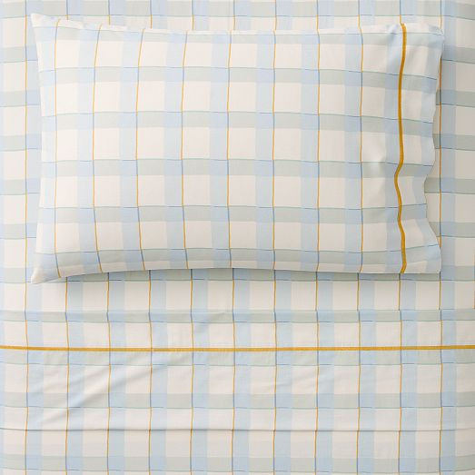 Watercolor Gingham Sheet Set | West Elm (US)