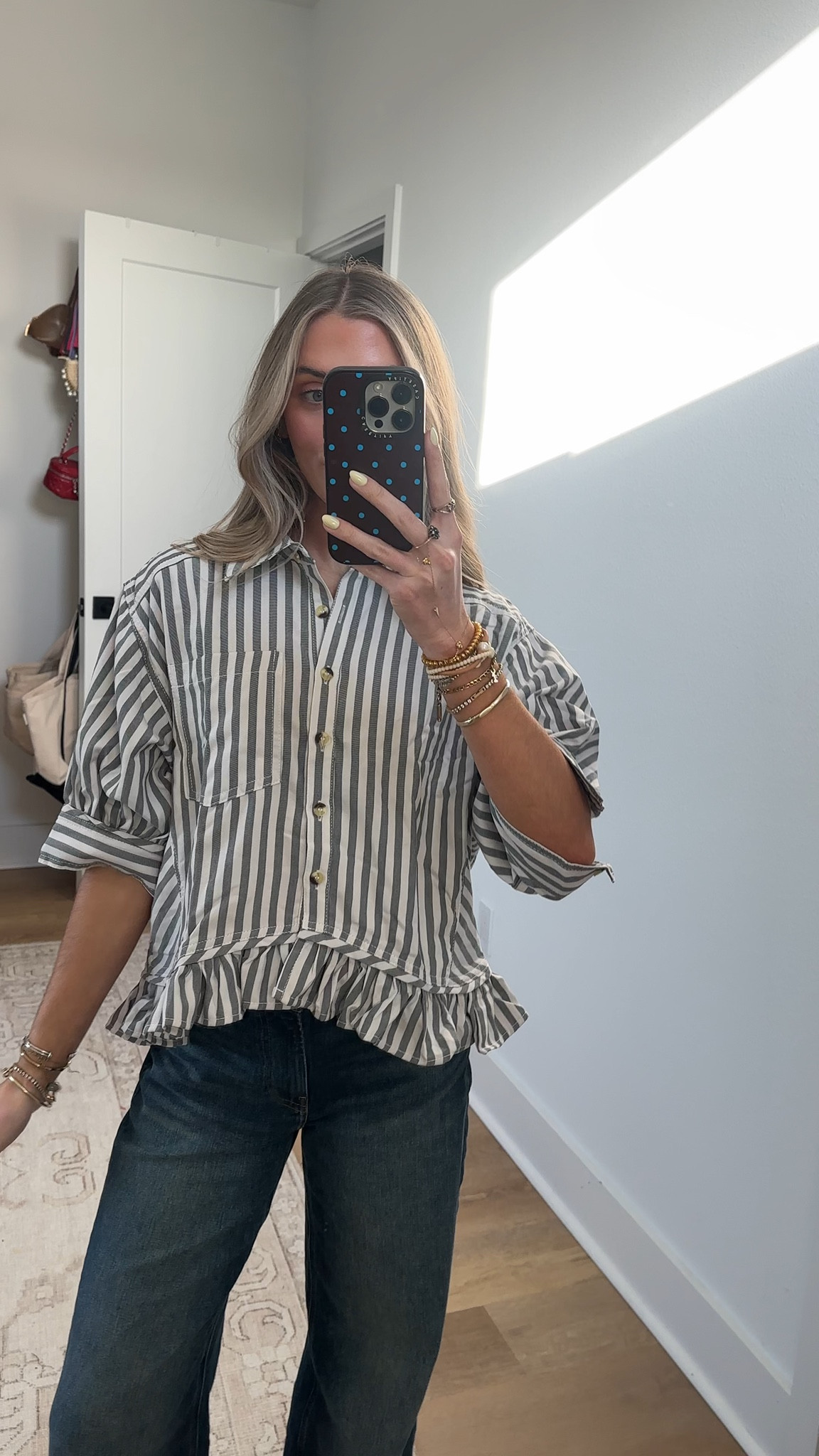 Amazon size small CHYRII Womens Summer Tops Dressy Casual Blouse Top Ruffled Short Sleeve Button Down Striped Shirt

#freepeople #lookforless #affordablefashion #budgetfriendly #budgetfashion #freepeopleinspired #freepeopledupes #amazon #amzonfinds #amazonmusthaves #amazonvirtualtryon #amazonfavorites #amazonfashion #founditonamazon #founditonamazonfashion amazon haul, amazon clothing haul, affordable fashion, clothing haul, fall clothing haul, fall fashion, fall trends, winter clothing haul, amazon fashion, amazon finds, amazon fashion 2026. 

#LTKootd #LTKSaleAlert #LTKWorkwear