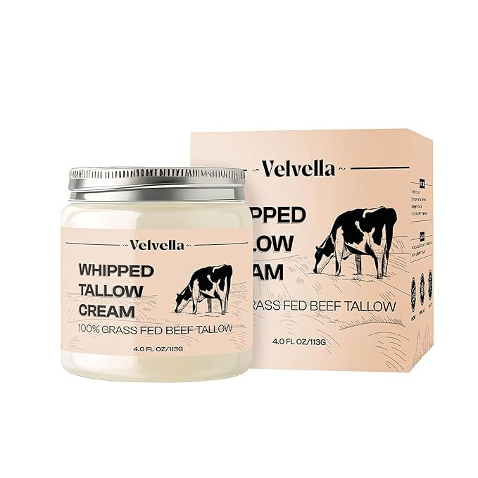 Beef Tallow for Skin - 100% Organic Grass-Fed Tallow Whipped Moisturizer | Unscented, Face + Body... | Amazon (US)