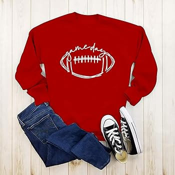 Women Crewneck Long Sleeve Football Game Day Sweatshirts | Amazon (US)