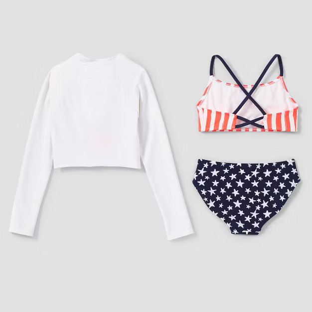 Girls' Striped Rash Guard Sets - Cat & Jack™ | Target