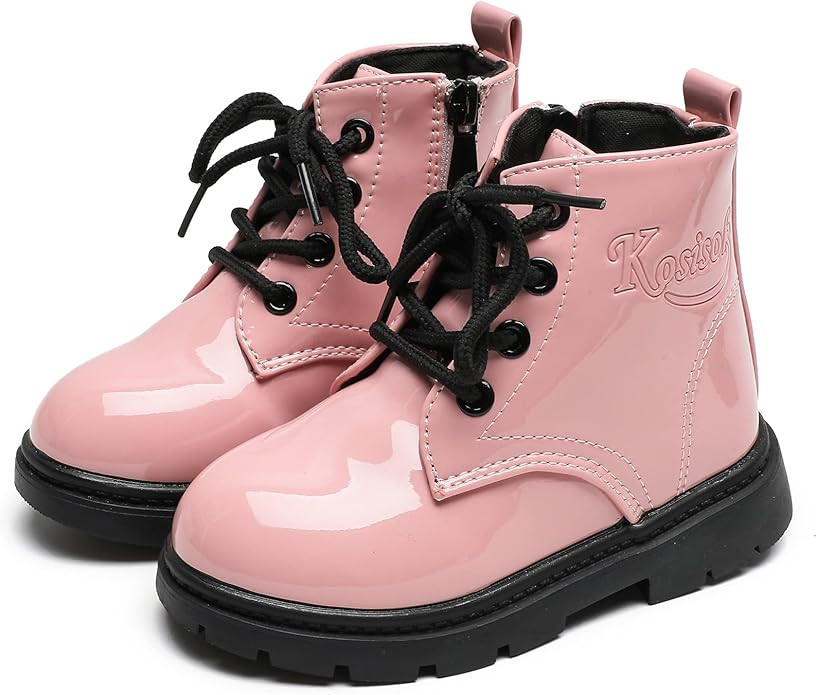 Komfyea Boys And Girls Winter Zipper Lace Up Waterproof Autumn Ankle Boots(Toddler/Little Kids) | Amazon (US)