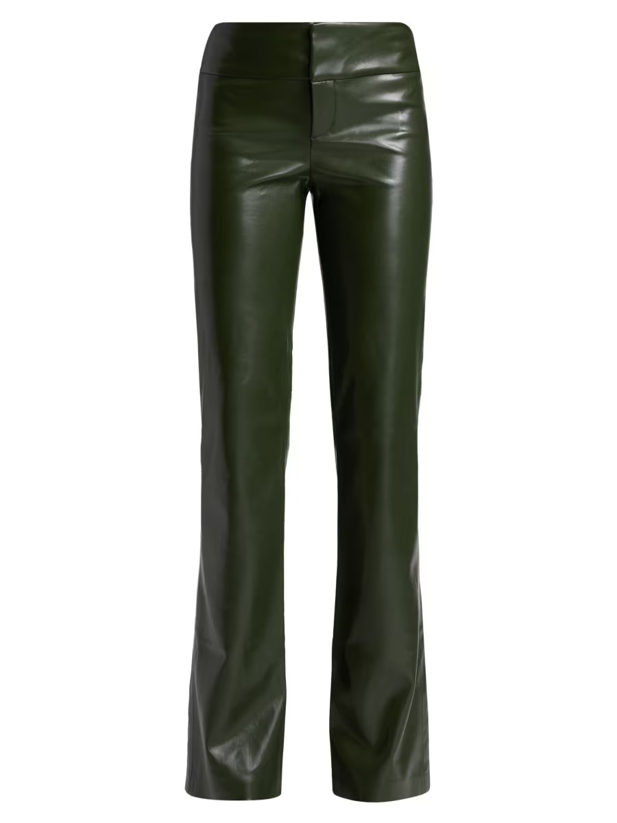 Olivia Faux-Leather Bootcut Pants | Saks Fifth Avenue