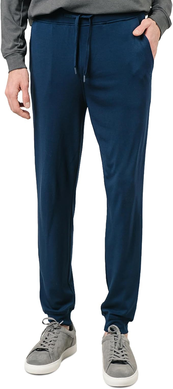 Cozy Earth Men’s Ultra Soft Jogger Pants Zippered Back Pocket - Viscose from Bamboo Blend | Amazon (US)