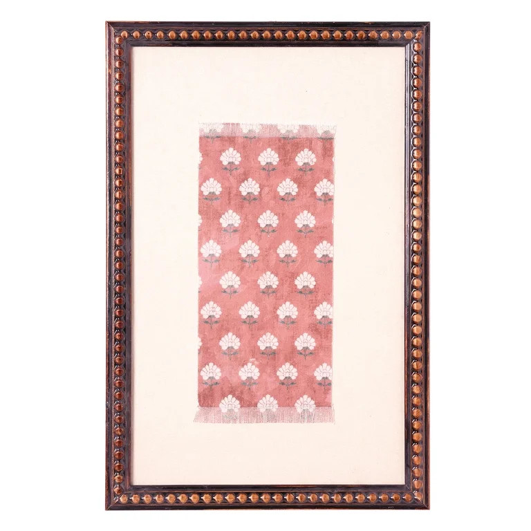 Beautiful Framed Floral Block Print Wall Art by Drew Barrymore 11.5" X 18" | Walmart (US)