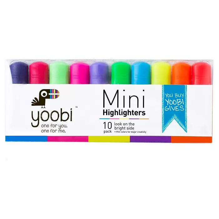 Mini Highlighters - Multicolor, 10 Pack - Yoobi™ | Target