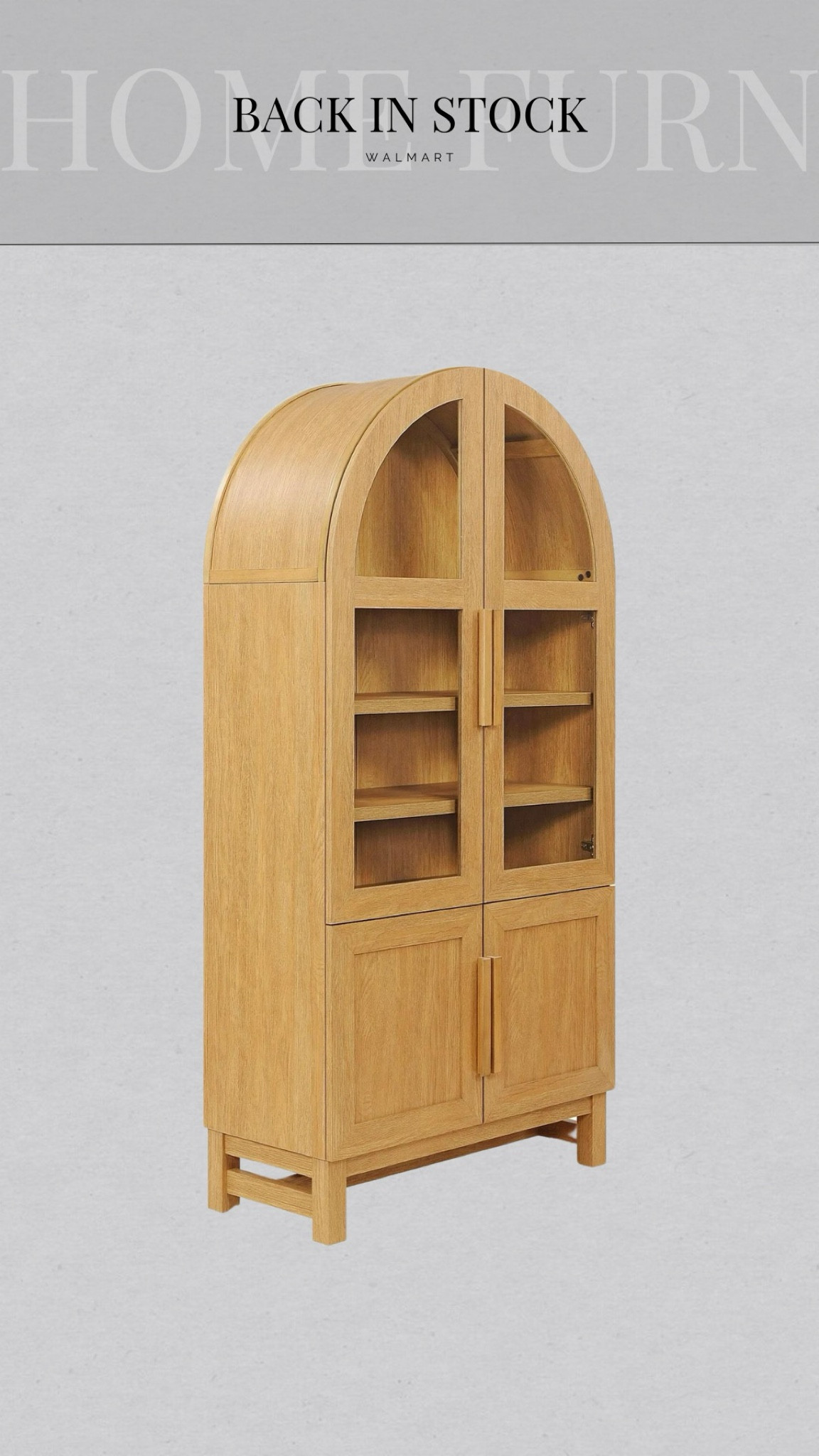 walmart arched cabinet - ruuun back in stock // who knows for how long #LTKHome #LTKSaleAlert #BackInStock