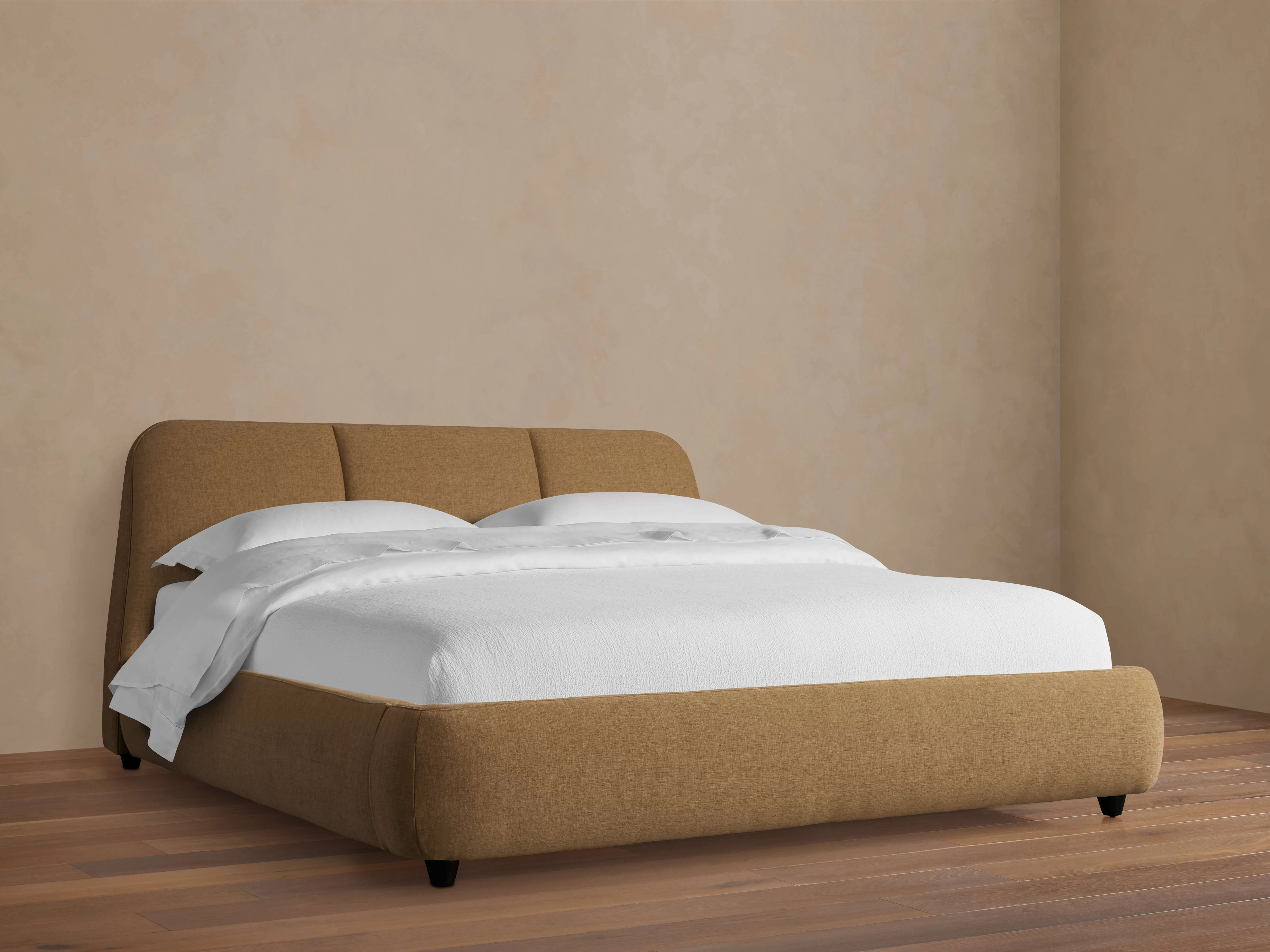 Kinnan Bed in Avery Cognac | Arhaus