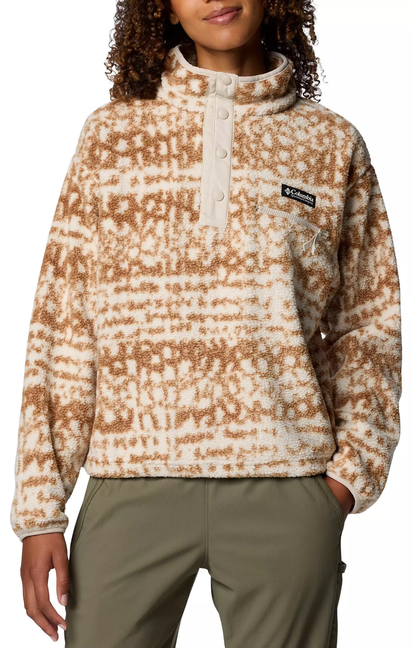 Columbia Women's Helvetia Pullover, Large, Lemon Wash Roaming | DICK'S Sporting Goods