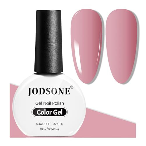 JODSONE 10ML Gel Nail Polish Nude Pink Gel Polish Manicure Pink Nail Gel Polish LED UV Gel Soak Off Curing for Home Salon Nail Art DIY | Amazon (US)