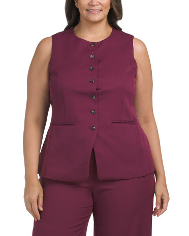 Plus Buttoned Suit Vest | TJ Maxx