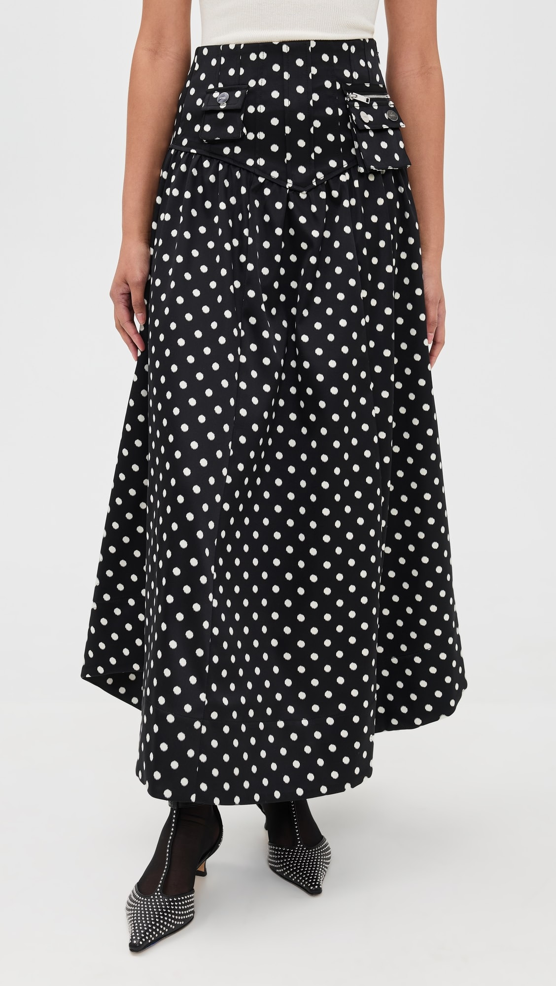 Printed Double Satin Corset Skirt | Shopbop