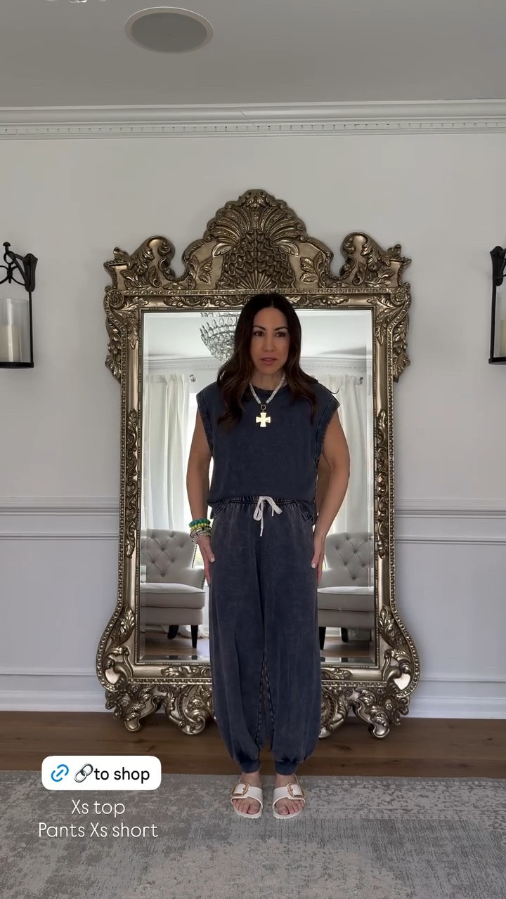 Xs top . Xs short joggers. Jewelry code houseofleo20







#LTKSaleAlert #LTKPetite #LTKOver40