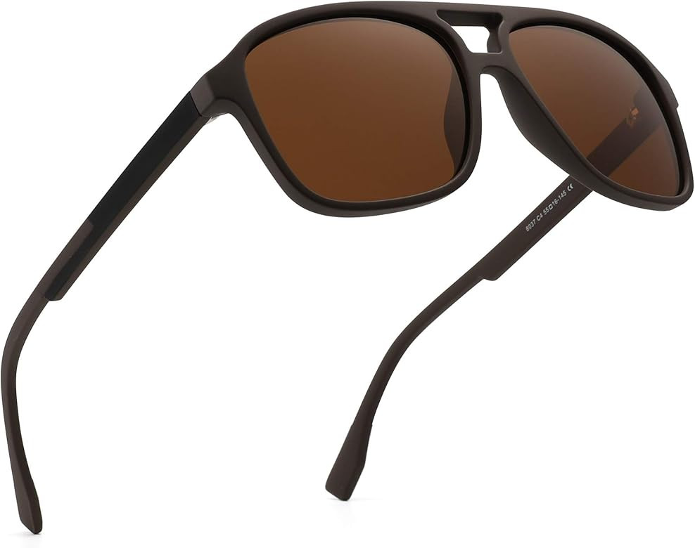 JIM HALO Polarized Aviator Sunglasses Men Women Vintage Square Driving Glasses | Amazon (US)