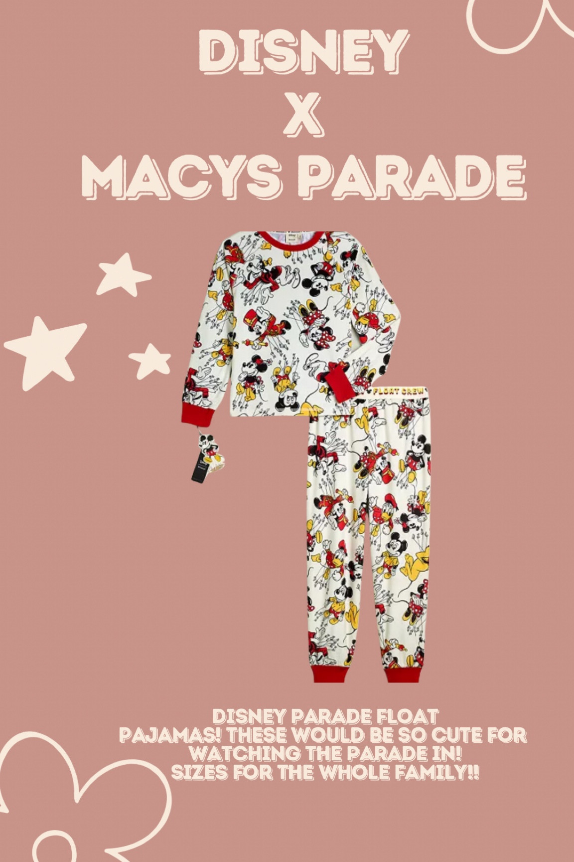 Disney parade float pajamas!
Available in sizes for the whole family! 