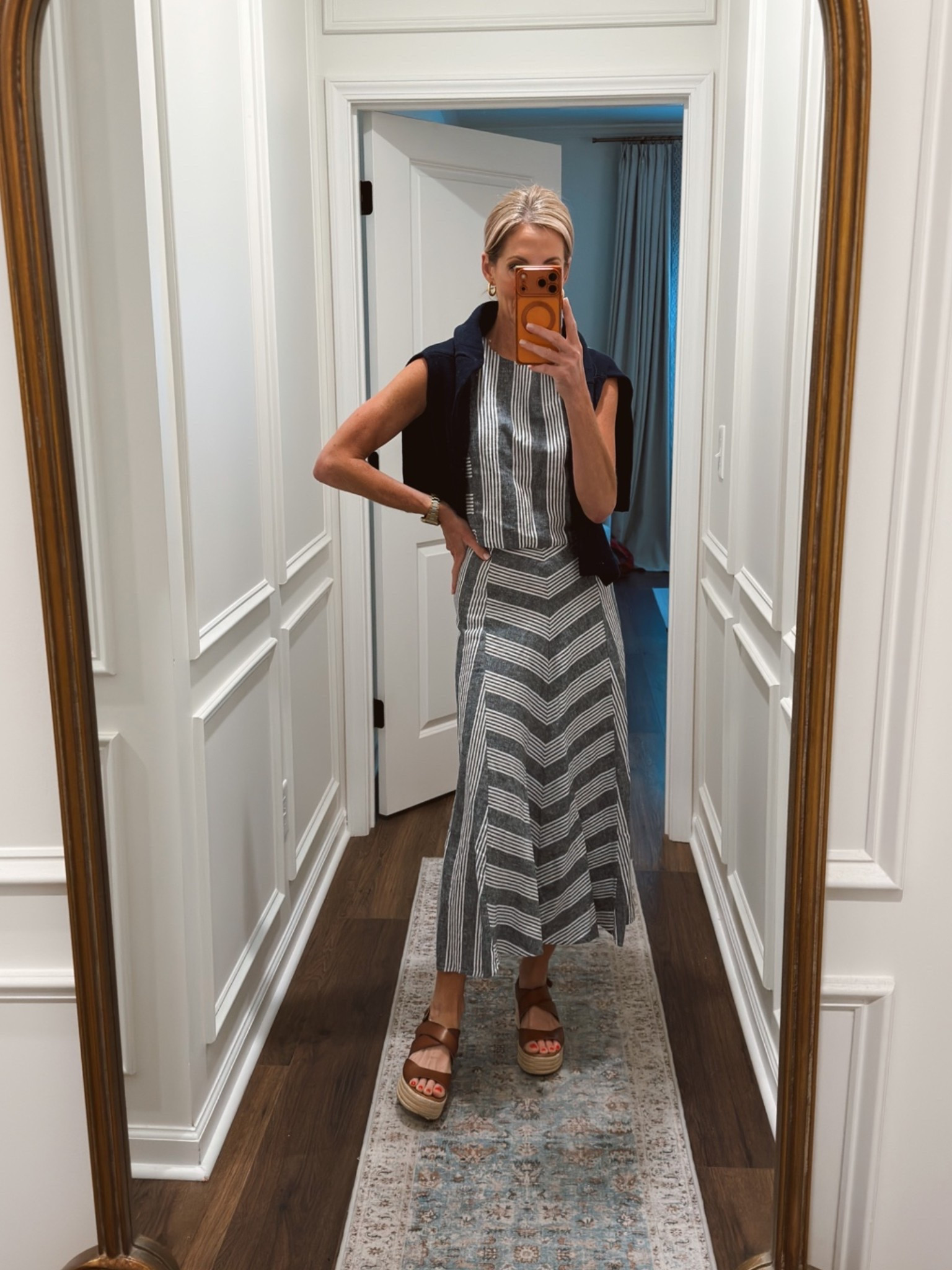 Loft is having an incredible sale and this linen set is 50% off. The top is under $30 and this skirt is under $50!! plus this cute sailboat sweater is $44 dollar.