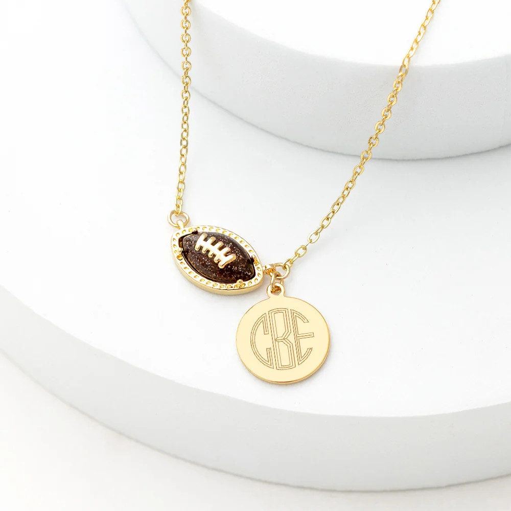 Personalized Football Necklace | Marleylilly | Marleylilly
