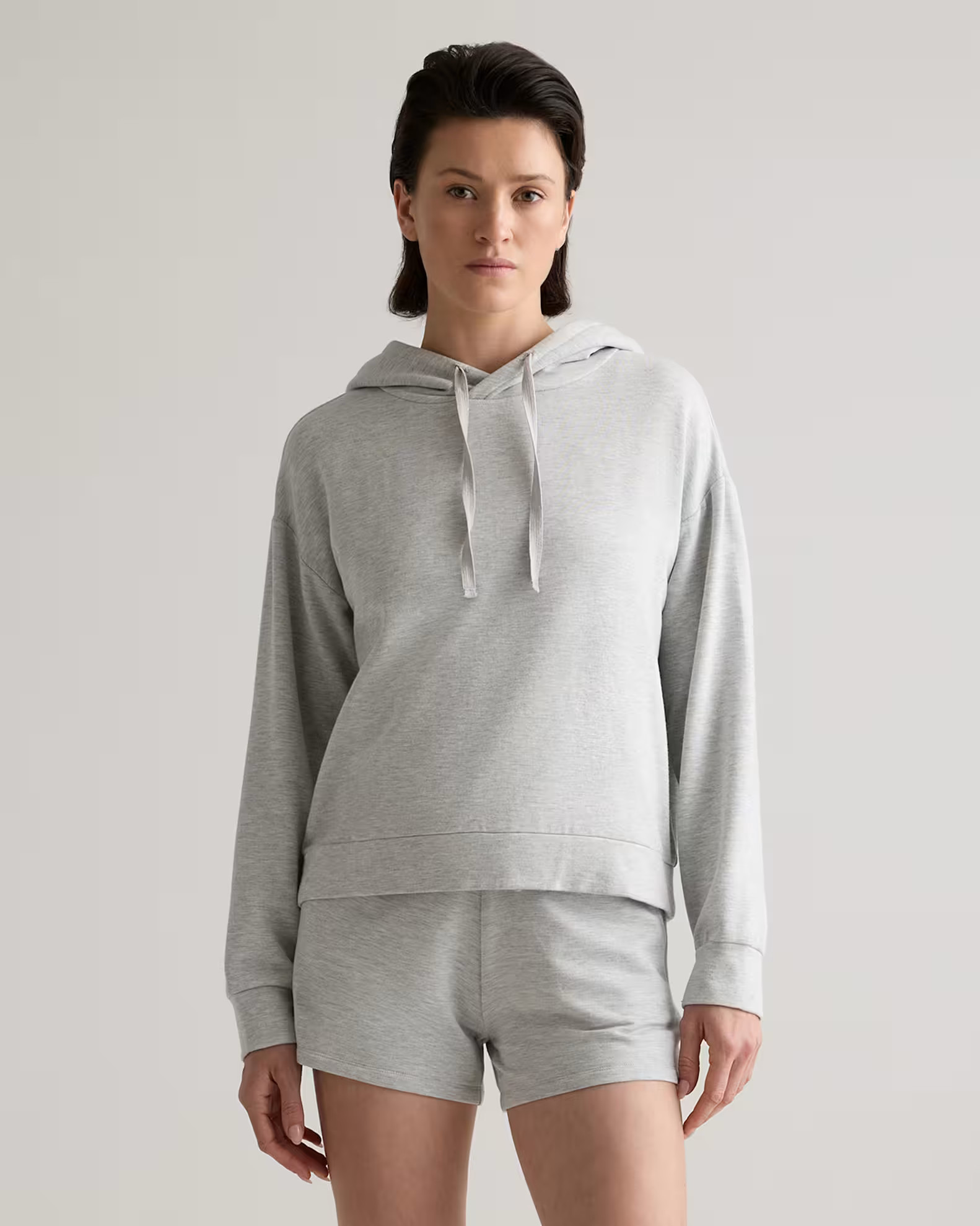 SuperSoft Pullover Hoodie | Quince in Heather Grey | Quince