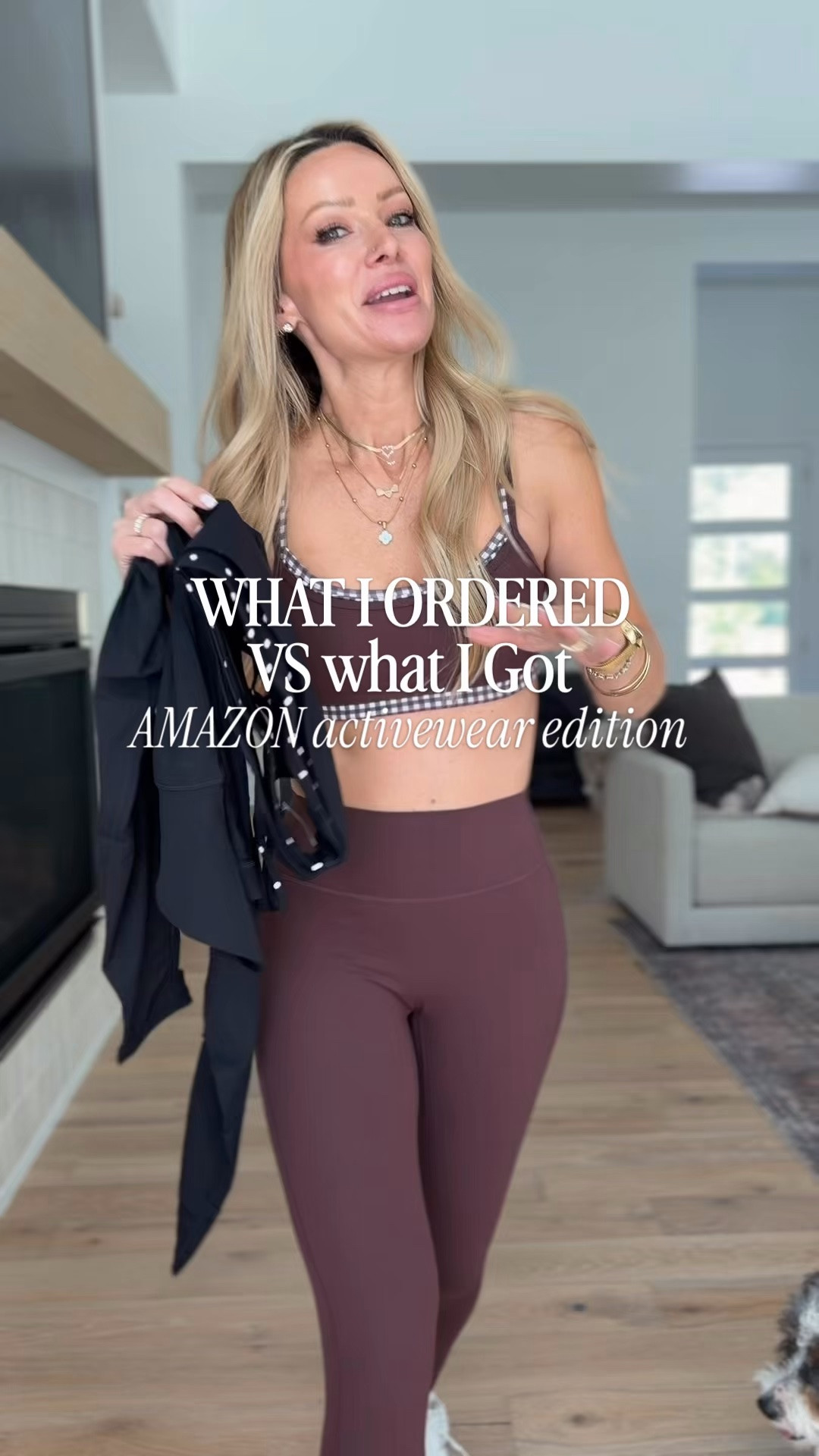 Stop overpaying for cute workout sets — this Amazon matching set just solved the cute-vs-functional problem 🤎 comment AMAZON and I'll send you the details

The struggle: activewear that's actually cute is either $100+ or falls apart after two washes. This Amazon workout set is the fix — buttery-soft leggings with a back pocket that actually holds your phone, and a sports bra with the cutest gingham trim (it also comes in black with pearl detailing).

I styled it two ways: the matching set on its own for workouts, and with a white sweatshirt draped over my shoulders for the school-run-to-errands look. One set, endless outfits — all from Amazon.

Send this to your gym buddy who's still overpaying for activewear 🏋️‍♀️

Which color are you grabbing — brown or black?

#amazonactivewear #amazonworkoutset #matchingset #workoutoutfit #gymoutfit #affordableactivewear #fallactivewear #amazonfinds #amazonfashion #athleisurestyle