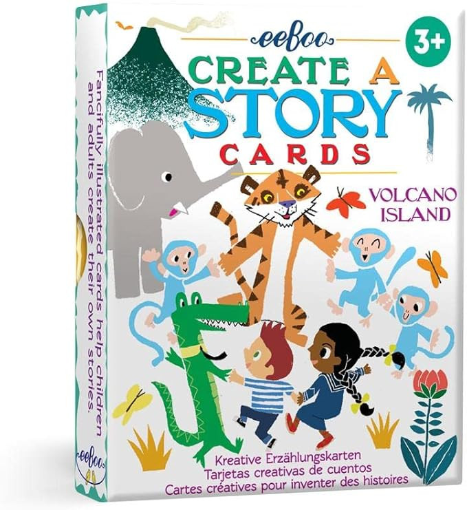 eeBoo: Create a Story Cards, Tell Me a Story, Volcano Island, 36 Cards Included in The Set, Encou... | Amazon (US)