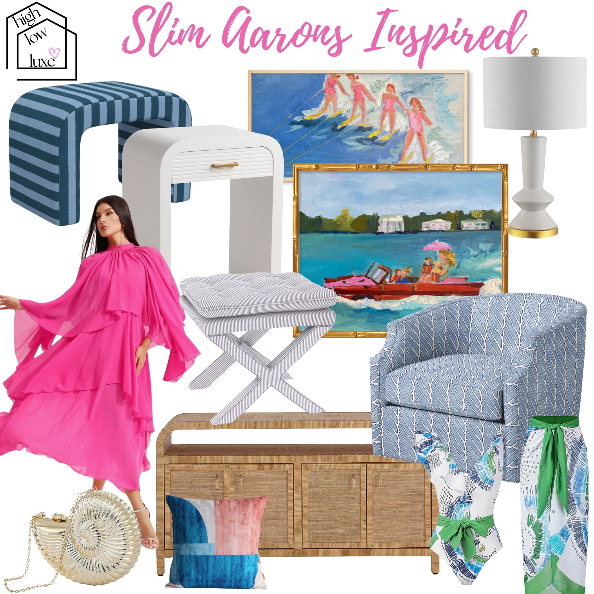 Colorful mod pod vibes with artwork and decor that gives a nod to Slim Aarons. 

#LTKHome