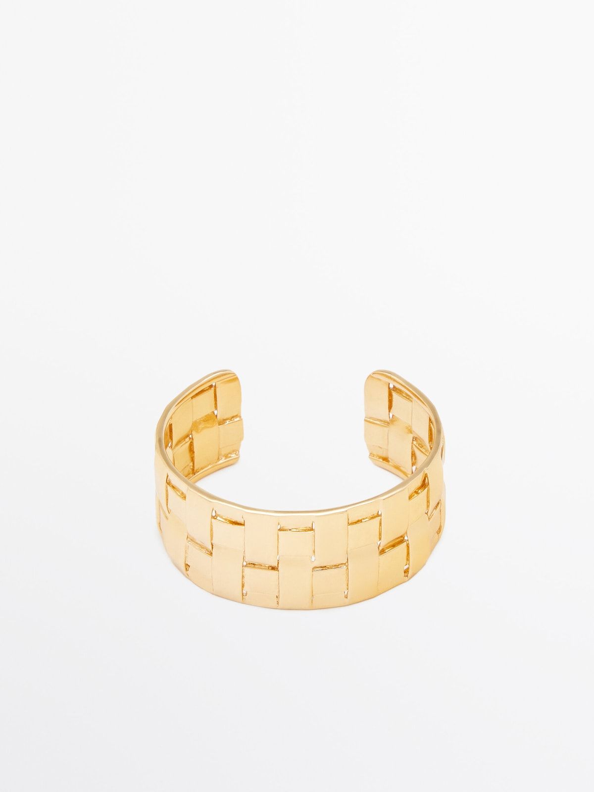 Open rigid plaited bracelet | Massimo Dutti UK