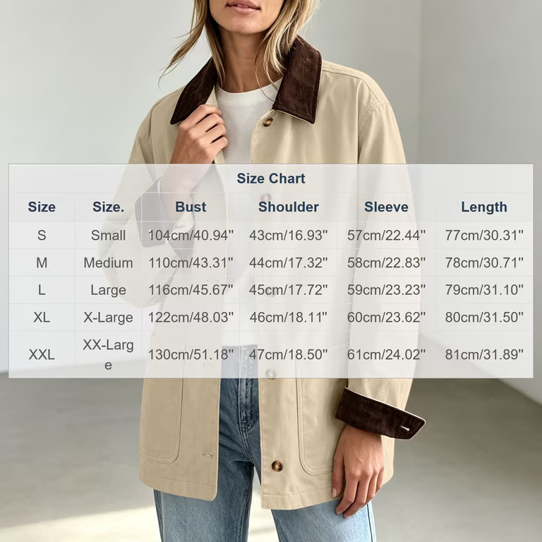 Trikvn Vintage Jackets Women Lightweight Lapel Collar Corduroy Long Sleeve Barn Jacket with Pocke... | Walmart (US)