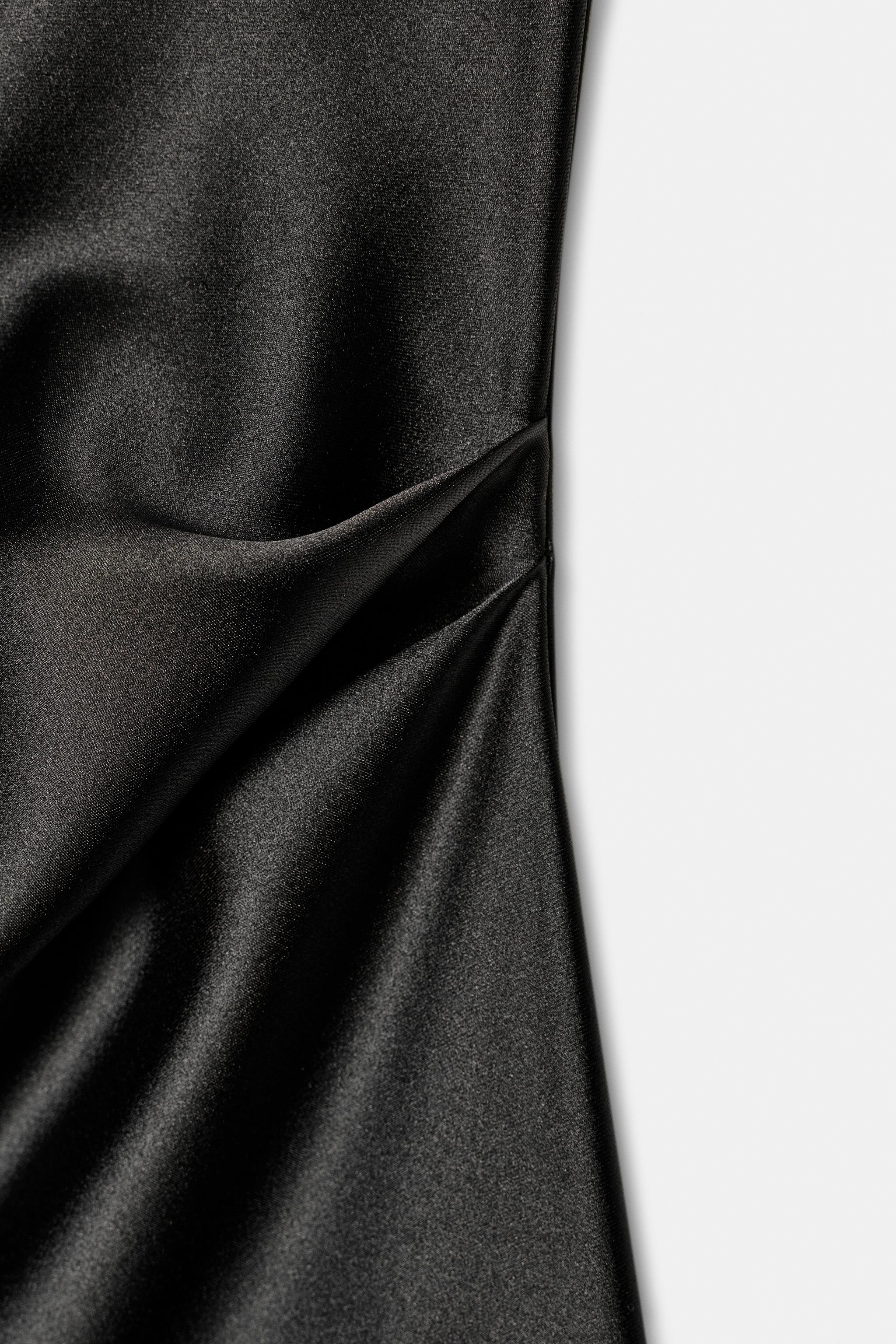 FLOWY SATIN EFFECT FRINGED TOP | Zara US