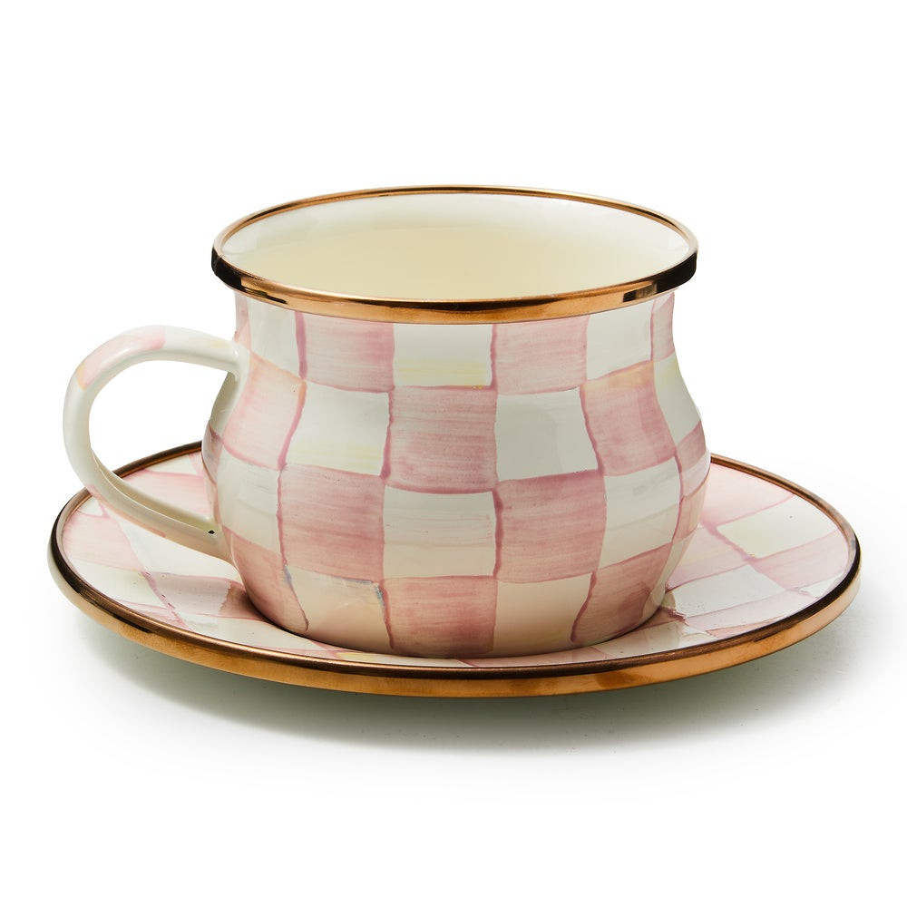 Enamel Teacup & Saucer | MacKenzie-Childs
