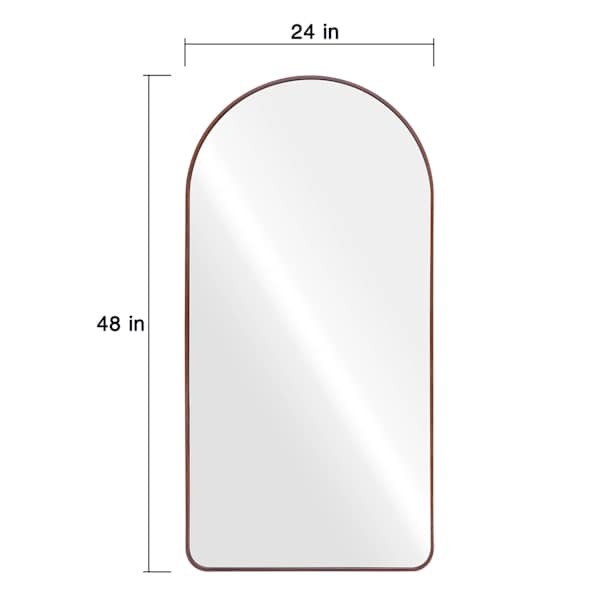 Arch Walnut Leaner Mirror, 24x48 | At Home