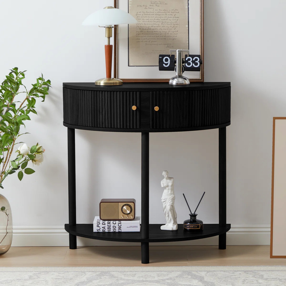 31.5'' Farmhouse Half Moon Console Table | Wayfair North America