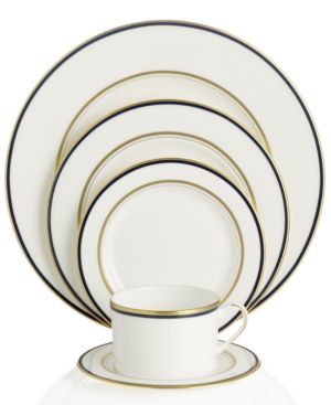 kate spade new york Library Lane Navy 5-Piece Place Setting | Macys (US)