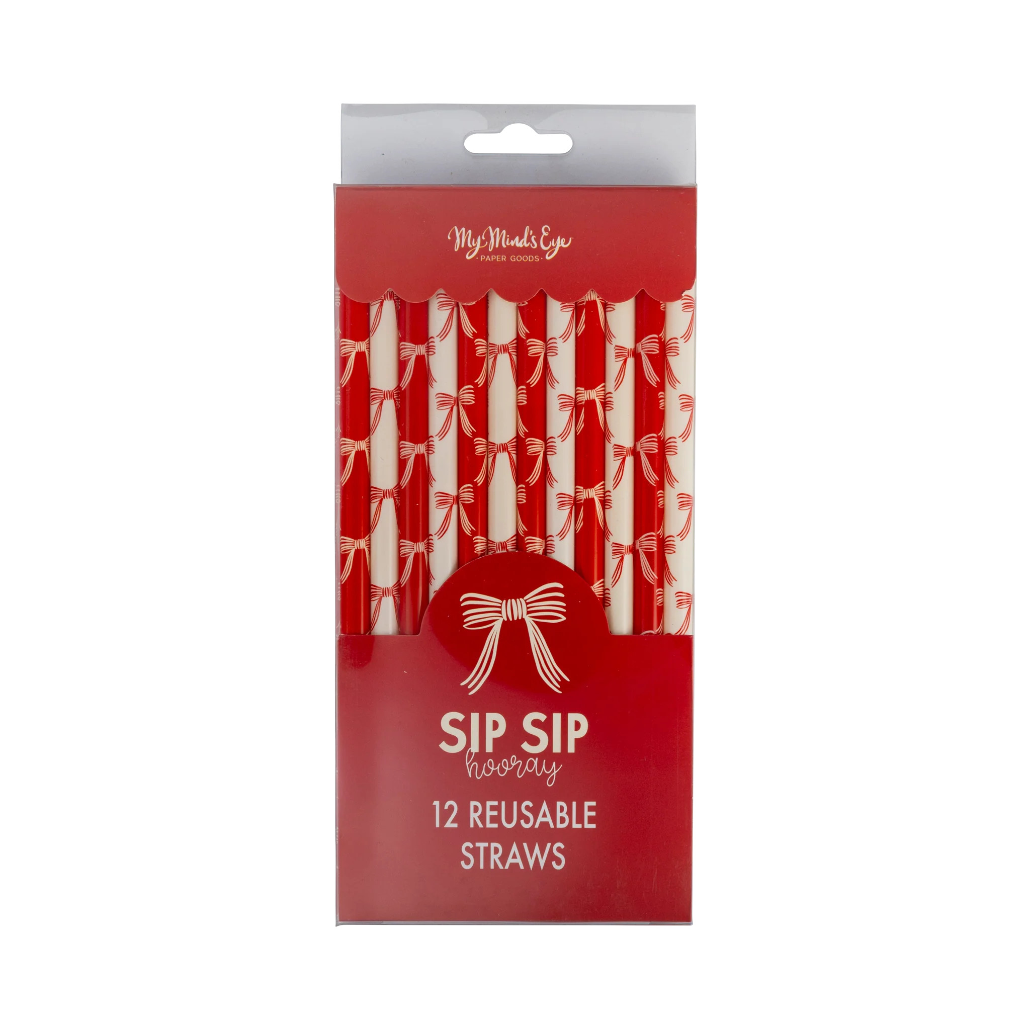 Christmas Bows Reusable Straws | My Mind's Eye