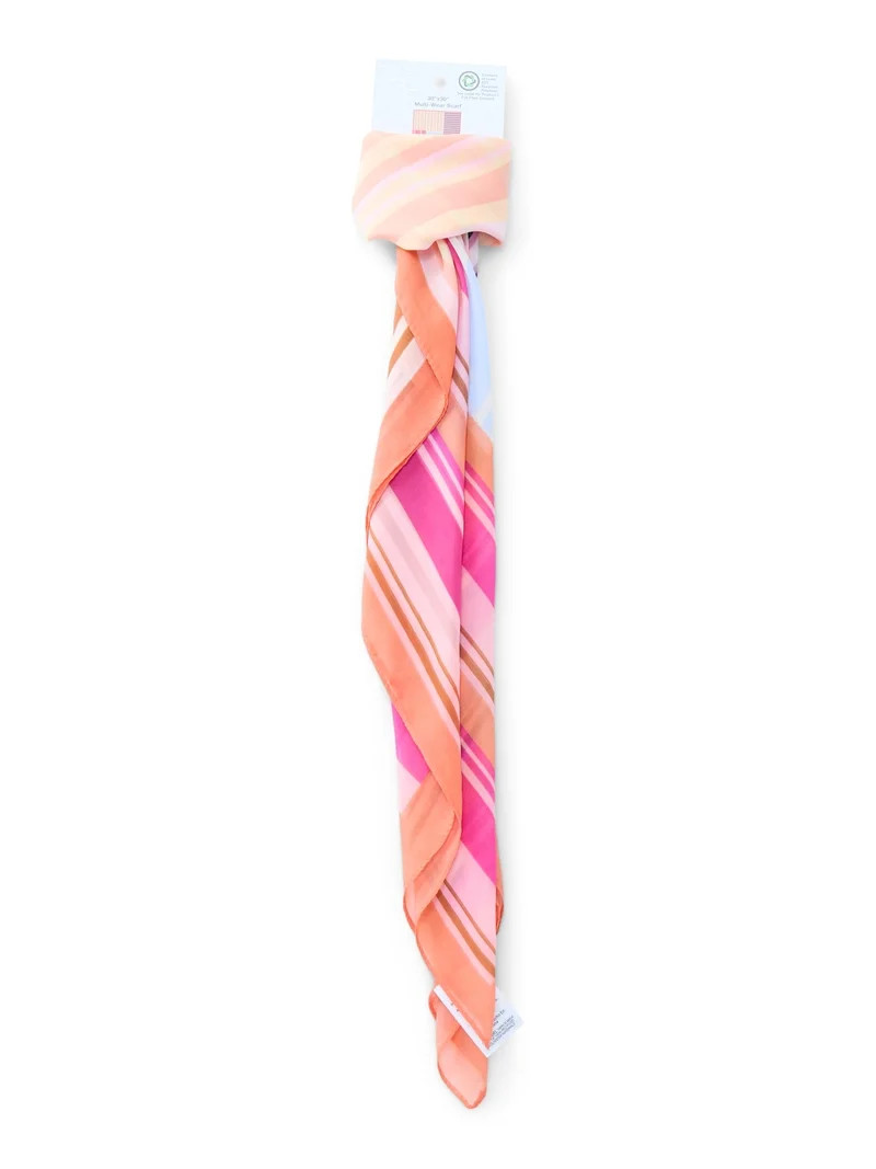 Time and Tru Women's Collage Stripe Scarf | Walmart (US)