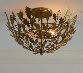 Foliage Metal Semi Flush Mount (19") | Pottery Barn Kids